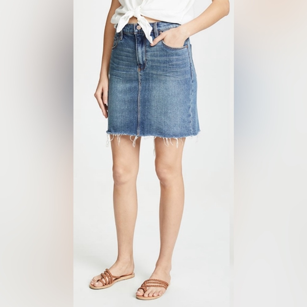 Hudson distressed stretch jean flap 5 pocket skirt size 28 (6)